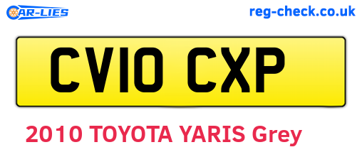 CV10CXP are the vehicle registration plates.