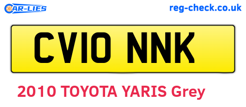 CV10NNK are the vehicle registration plates.