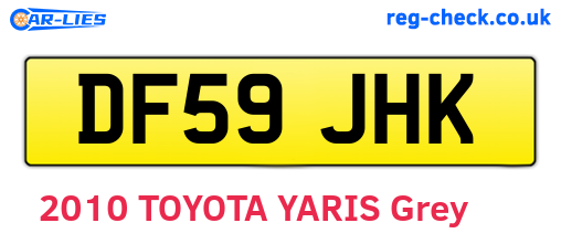 DF59JHK are the vehicle registration plates.