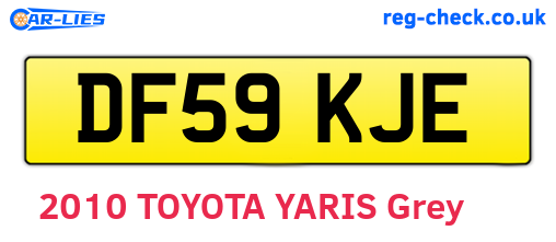 DF59KJE are the vehicle registration plates.