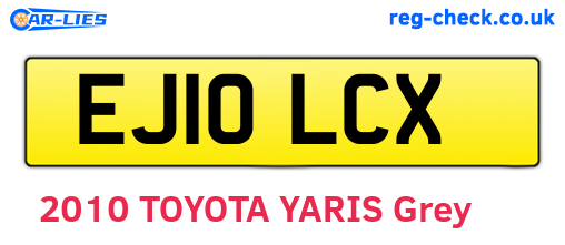 EJ10LCX are the vehicle registration plates.