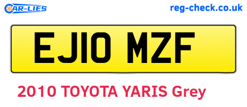 EJ10MZF are the vehicle registration plates.