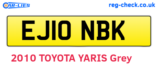 EJ10NBK are the vehicle registration plates.