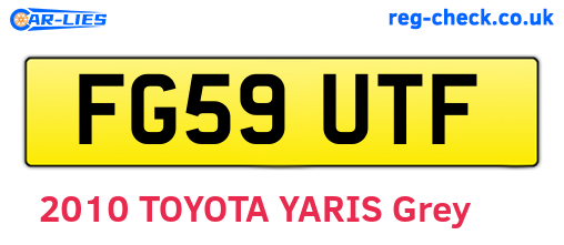 FG59UTF are the vehicle registration plates.