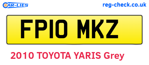 FP10MKZ are the vehicle registration plates.