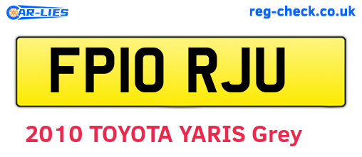 FP10RJU are the vehicle registration plates.