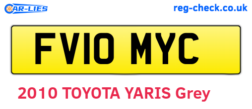 FV10MYC are the vehicle registration plates.