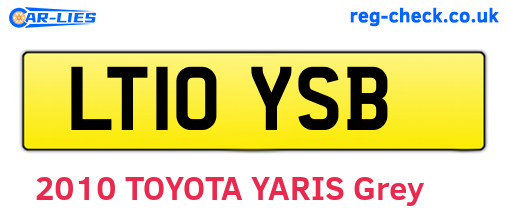 LT10YSB are the vehicle registration plates.