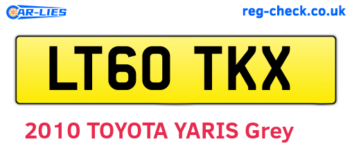 LT60TKX are the vehicle registration plates.