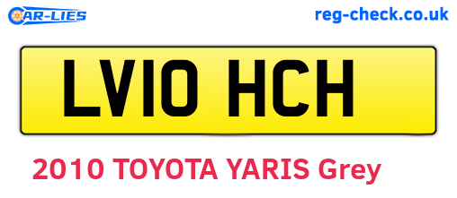 LV10HCH are the vehicle registration plates.