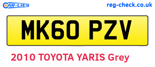 MK60PZV are the vehicle registration plates.