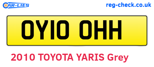 OY10OHH are the vehicle registration plates.