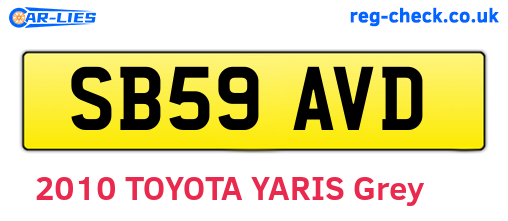 SB59AVD are the vehicle registration plates.