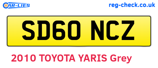 SD60NCZ are the vehicle registration plates.