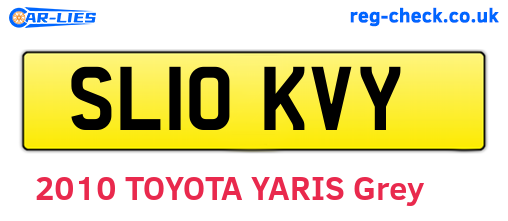 SL10KVY are the vehicle registration plates.