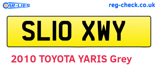 SL10XWY are the vehicle registration plates.