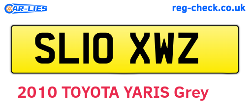 SL10XWZ are the vehicle registration plates.