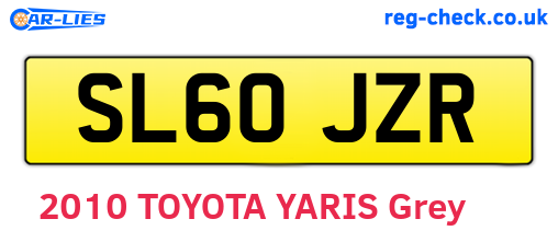 SL60JZR are the vehicle registration plates.