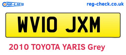 WV10JXM are the vehicle registration plates.