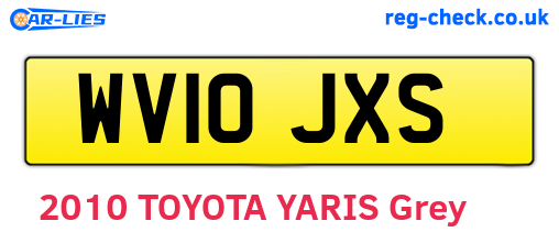 WV10JXS are the vehicle registration plates.