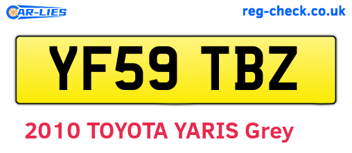 YF59TBZ are the vehicle registration plates.