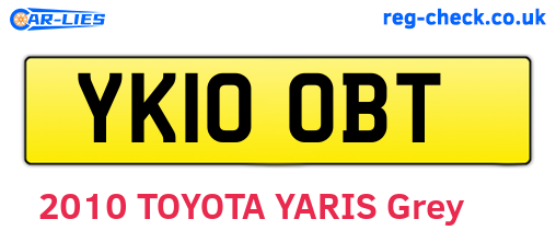 YK10OBT are the vehicle registration plates.