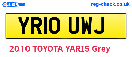 YR10UWJ are the vehicle registration plates.
