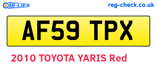 AF59TPX are the vehicle registration plates.