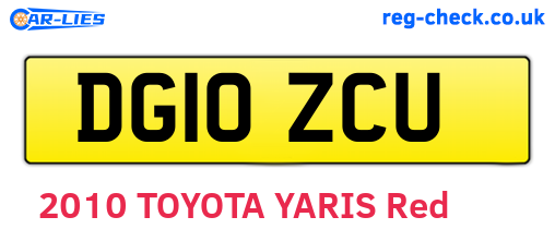 DG10ZCU are the vehicle registration plates.