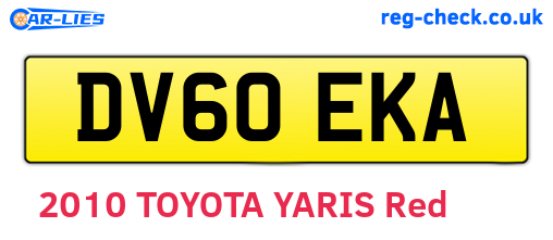 DV60EKA are the vehicle registration plates.