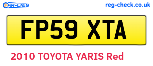FP59XTA are the vehicle registration plates.
