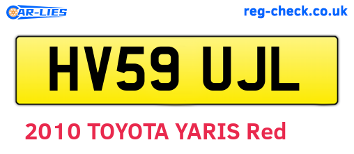 HV59UJL are the vehicle registration plates.