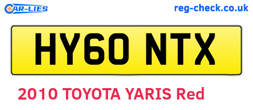 HY60NTX are the vehicle registration plates.
