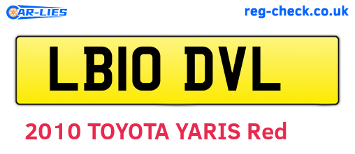 LB10DVL are the vehicle registration plates.