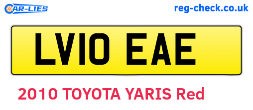 LV10EAE are the vehicle registration plates.