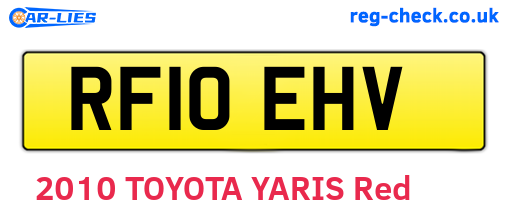 RF10EHV are the vehicle registration plates.