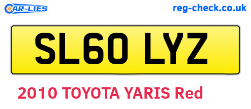 SL60LYZ are the vehicle registration plates.