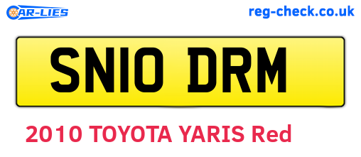 SN10DRM are the vehicle registration plates.