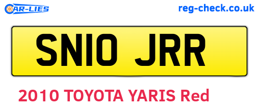 SN10JRR are the vehicle registration plates.