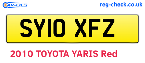 SY10XFZ are the vehicle registration plates.