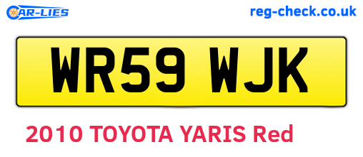 WR59WJK are the vehicle registration plates.