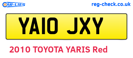 YA10JXY are the vehicle registration plates.