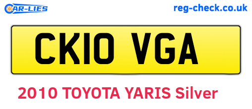 CK10VGA are the vehicle registration plates.