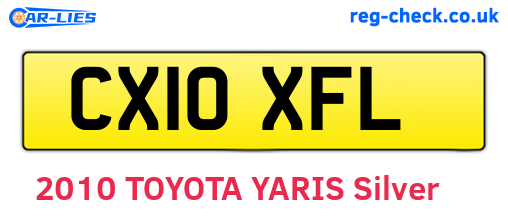 CX10XFL are the vehicle registration plates.