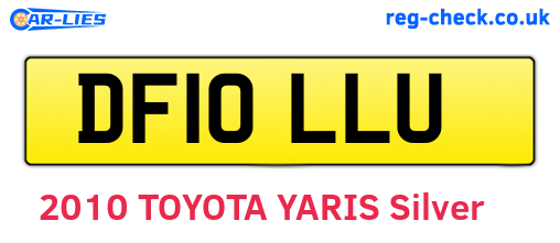 DF10LLU are the vehicle registration plates.