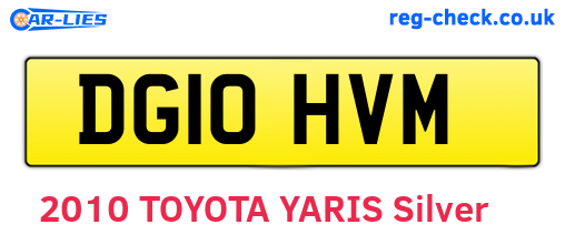 DG10HVM are the vehicle registration plates.