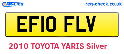 EF10FLV are the vehicle registration plates.