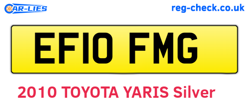 EF10FMG are the vehicle registration plates.