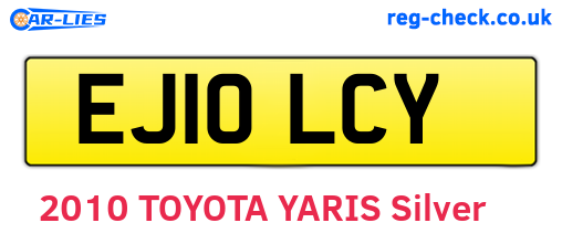 EJ10LCY are the vehicle registration plates.