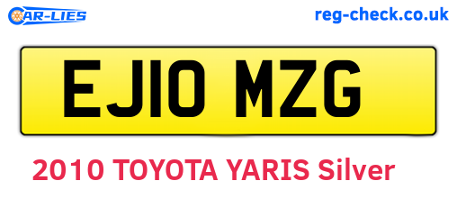 EJ10MZG are the vehicle registration plates.